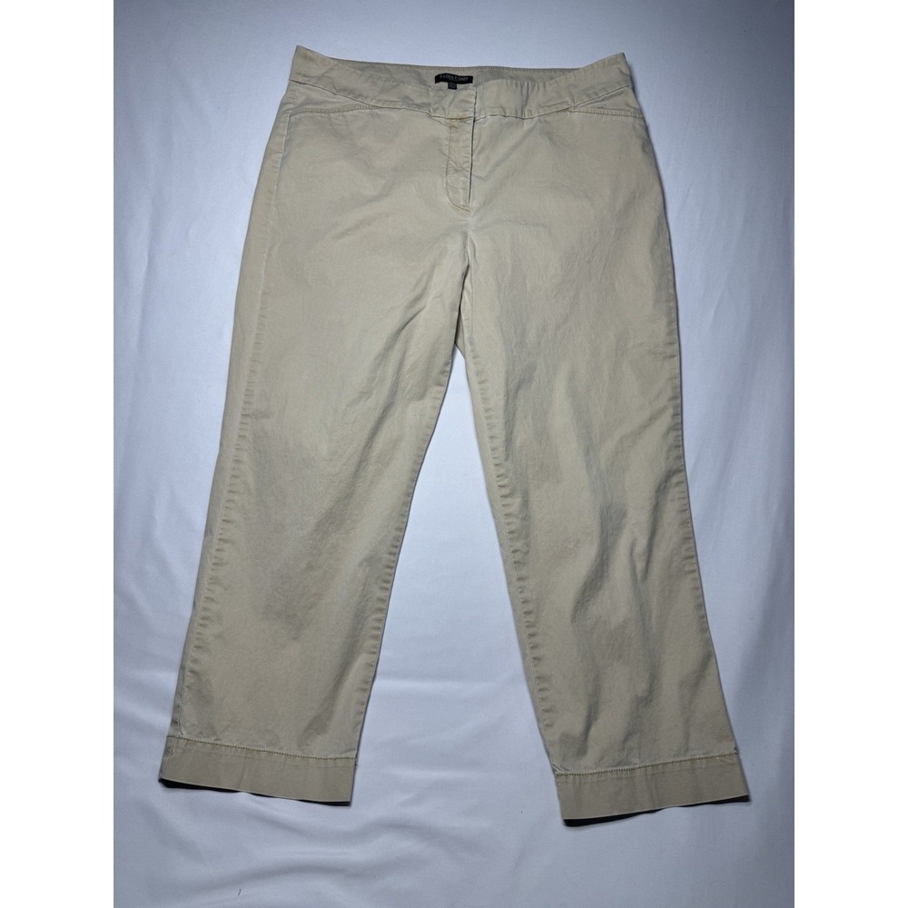 Eileen Fisher Cropped Pants Petite‎ Women's Size 14P Tan